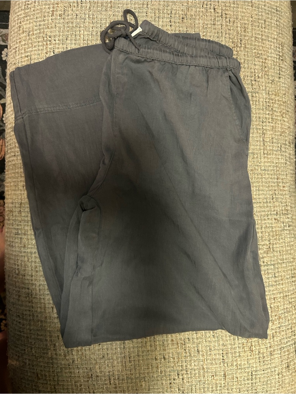 Women’s Gray Drawstring Wide Leg Pants